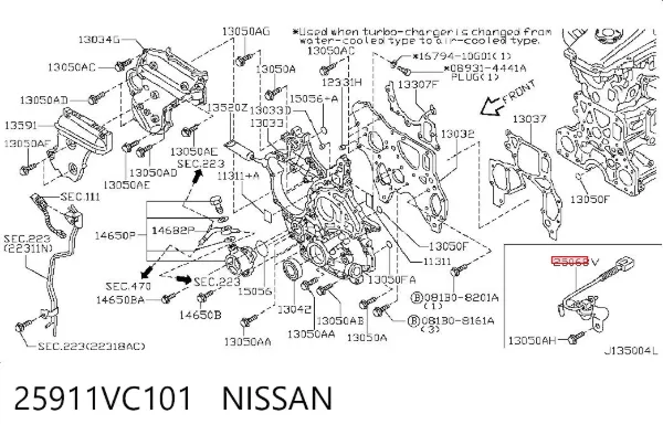 Sensor de cigüeñal 25911VC101 Nissan/Infiniti