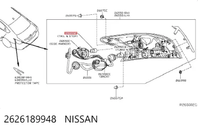 Bombilla NISSAN 2626189948