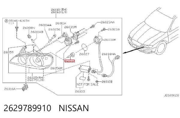 Bombilla de xenón 2629789910 Nissan/Infiniti
