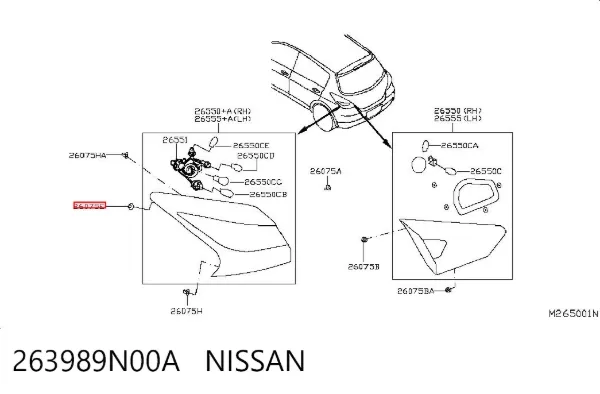  263989N00A Nissan/Infiniti