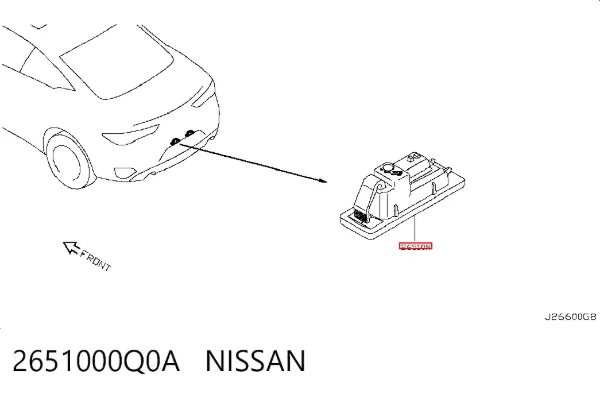 Luz matricula 2651000Q0A Nissan/Infiniti
