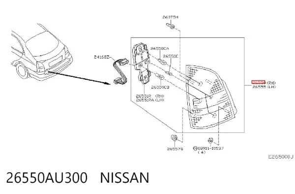 Piloto trasero derecho Nissan Primera P12