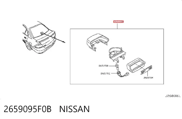 Tercera luz de freno Nissan Almera CLASSIC