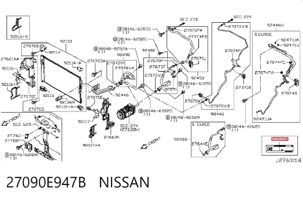  27090E947B Nissan/Infiniti
