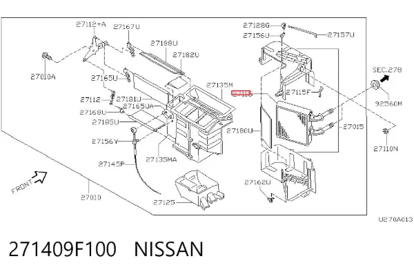 Radiador calefacción Nissan Primera P11