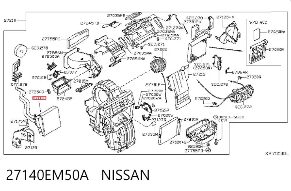 Radiador calefacción Nissan Tiida C11X