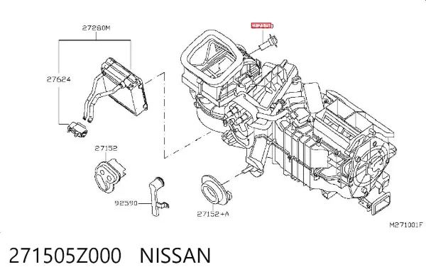 Resistencia de calefacción 271505Z000 Nissan/Infiniti