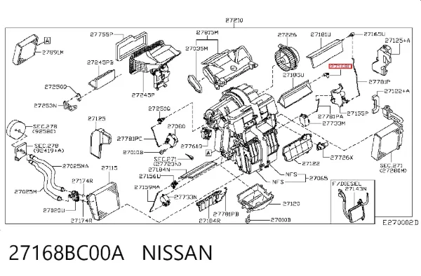  27168BC00A Nissan/Infiniti