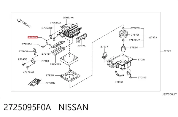  2725095F0A Nissan/Infiniti