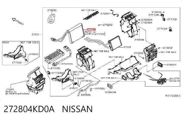 Evaporador de aire acondicionado Nissan Navara NP300 IV