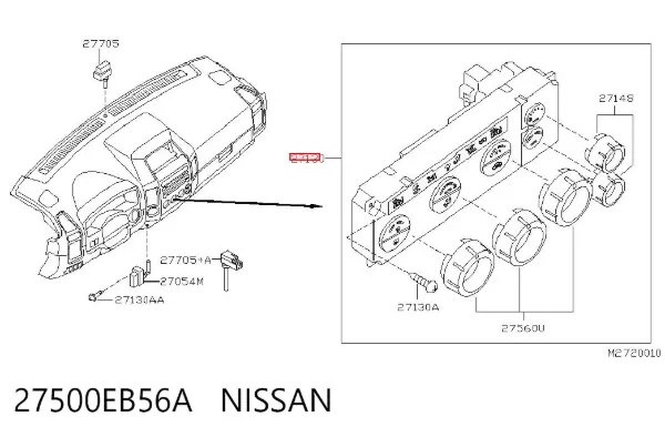 Unidad de control aire acondicionado 27500EB56A Nissan/Infiniti