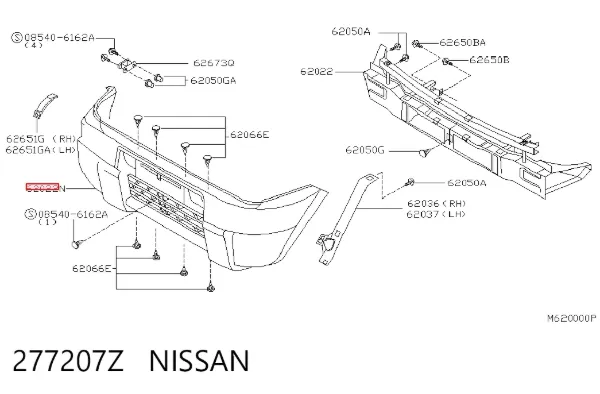 Paragolpes 277207Z Nissan/Infiniti