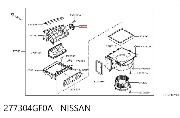  277304GF0A Nissan/Infiniti