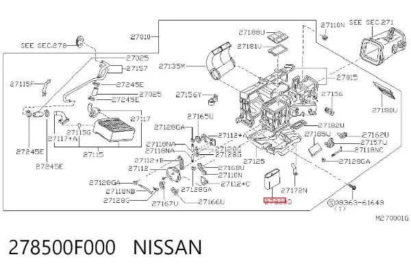  278500F000 Nissan/Infiniti