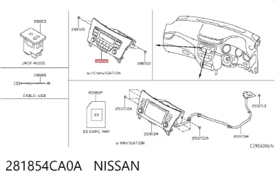 Radio AM/FM NISSAN 281854CA0A