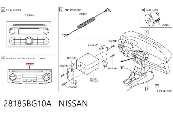 Radio 28185BG10A Nissan/Infiniti