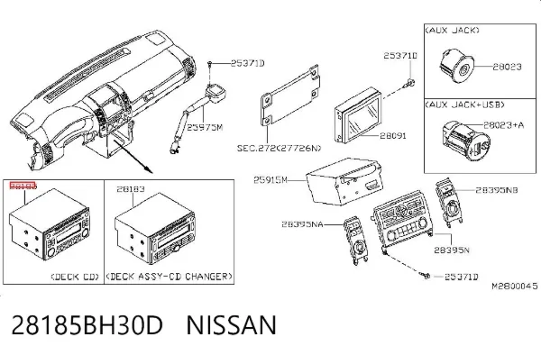 Radio 28185BH30D Nissan/Infiniti
