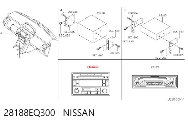 Radio 28188EQ300 Nissan/Infiniti