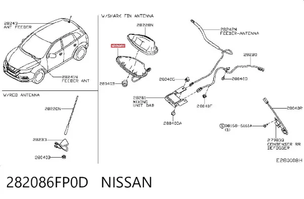  282086FP0D Nissan/Infiniti
