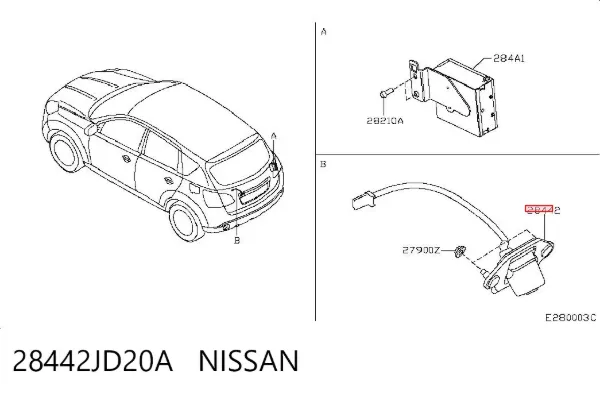 Cámara del sistema de visión 28442JD20A Nissan/Infiniti