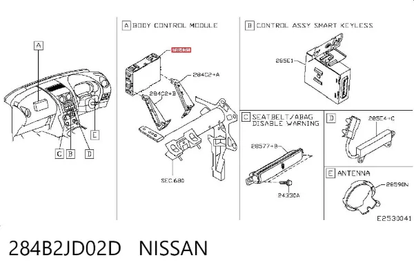 Módulo de confort Nissan Qashqai I