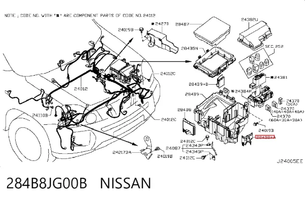  284B8JG00B Nissan/Infiniti