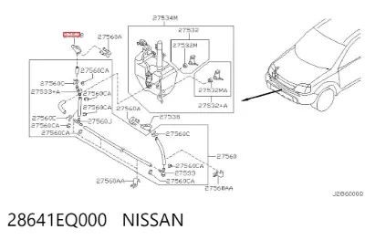 Boquilla del lavador de faros delanteros NISSAN 28641EQ000