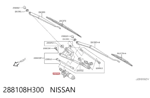 Motor limpiaparabrisas 288108H300 Nissan/Infiniti