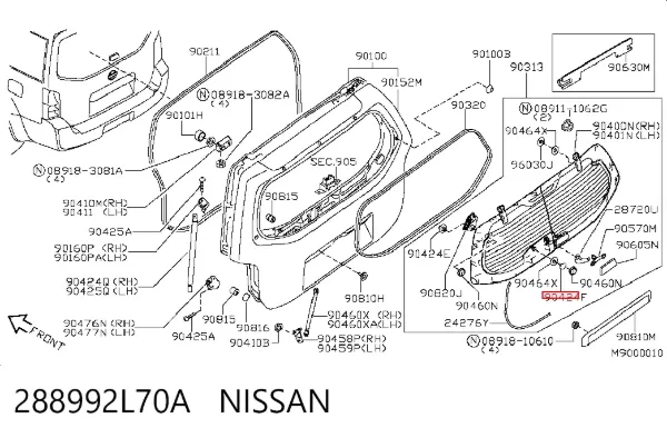  288992L70A Nissan/Infiniti