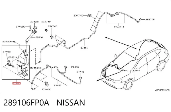 Depósito de limpiaparabrisas 289106FP0A Nissan/Infiniti