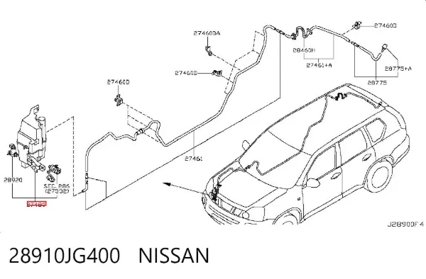 Depósito de limpiaparabrisas 28910JG400 Nissan/Infiniti