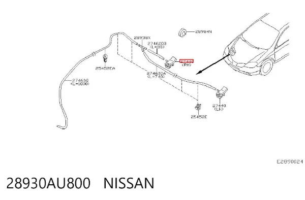 Boquilla del lavaparabrisas 28930AU800 Nissan/Infiniti