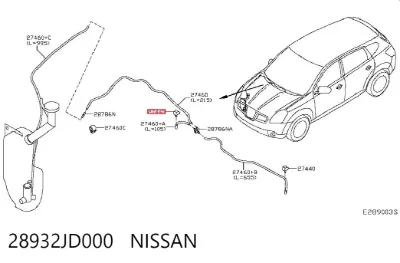 Boquilla del lavaparabrisas NISSAN 28932JD000