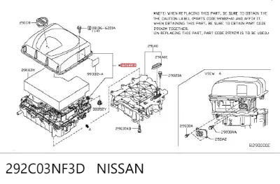 Convertidor de corriente continua NISSAN 292C03NF3D