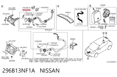 Puerto de carga NISSAN 296B13NF1A