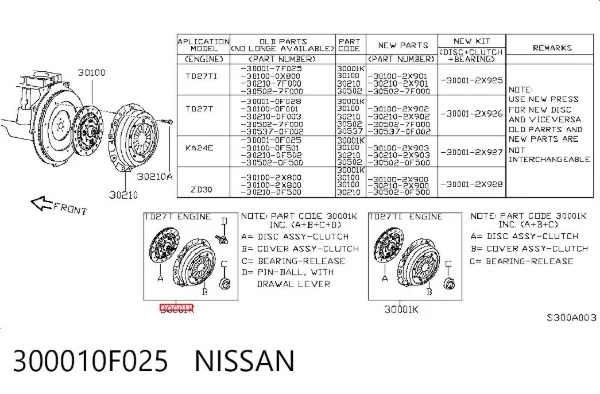 Embrague 300010F025 Nissan/Infiniti