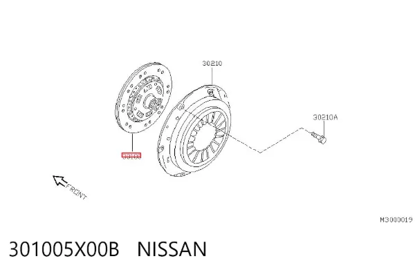 Disco de embrague 301005X00B Nissan/Infiniti