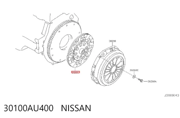 Disco de embrague 30100AU400 Nissan/Infiniti