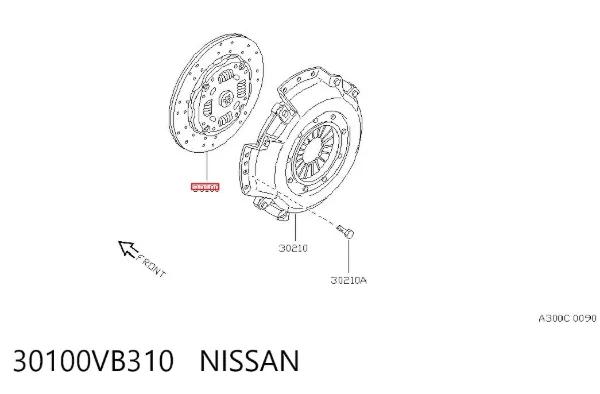 Disco de embrague 30100VB310 Nissan/Infiniti