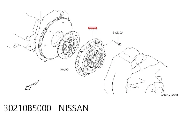 Plato de presión de embrague 30210B5000 Nissan/Infiniti