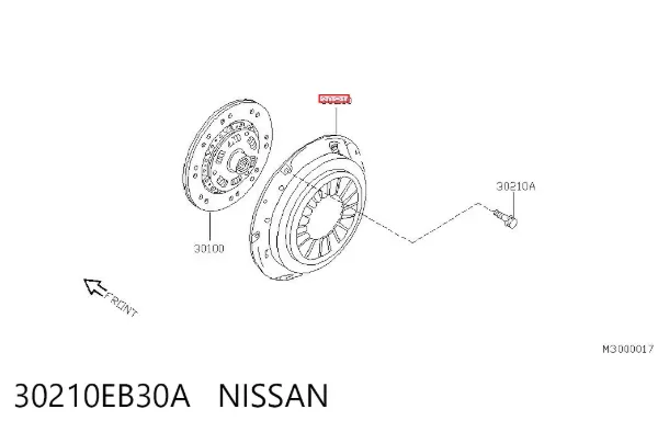 Plato de presión de embrague 30210EB30A Nissan/Infiniti