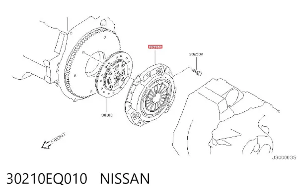 Plato de presión de embrague 30210EQ010 Nissan/Infiniti