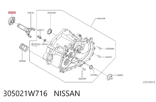 Cojinete de embrague 305021W716 Nissan/Infiniti