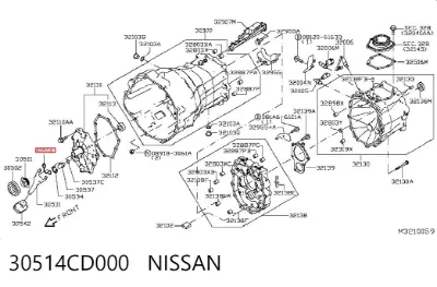 Guía del cojinete de desembrague NISSAN 30514CD000
