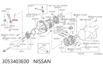 Muelle de las zapatas de freno traseras de tambor NISSAN 3053403E00