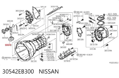 Bota de horquilla de embrague NISSAN 30542EB300