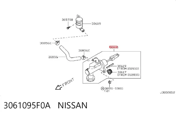 Cilindro maestro de embrague 3061095F0A Nissan/Infiniti