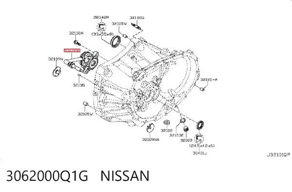 Desembrague central, embrague 3062000Q1G Nissan/Infiniti