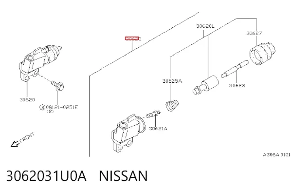 Bombin de embrague 3062031U0A Nissan/Infiniti