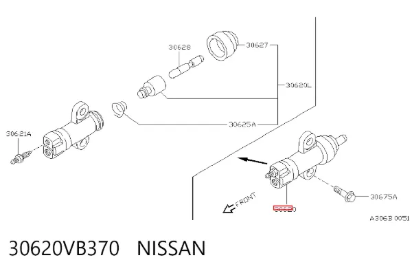Bombin de embrague 30620VB370 Nissan/Infiniti